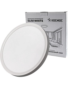 Светильник светодиодный SLIM WHITE 28Вт 4500К IP40 2398лм 230В 300х25мм КОСМОС KSlim28w_W4500K