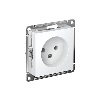 Механизм розетки 1-м СП AtlasDesign 16А IP20 без заземл. бел. SchE ATN000141
