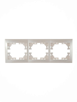 Рамка 3-м Mira горизонт. жемчуж./бел. перламутр. LEZARD 701-3000-148