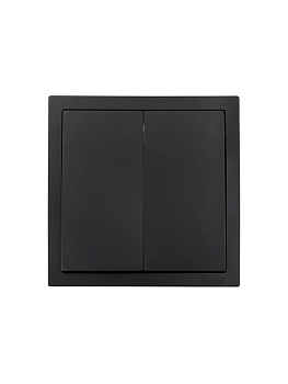 Выключатель 2-кл СП ZIMA IP20 10А безвинт. зажим черн. бархат LEZARD 704-4288-101QC