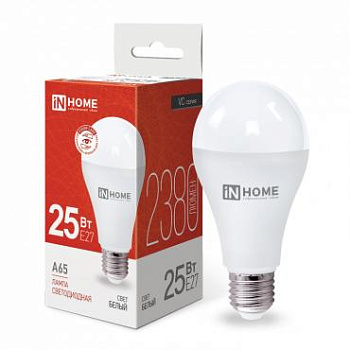 Лампа светодиодная LED-A65-VC 25Вт 230В E27 4000К 2250лм IN HOME 4690612024080