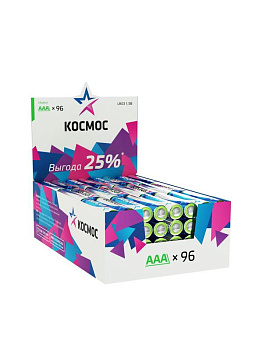 Элемент питания алкалиновый LR03 (уп.96шт) Космос KOCLR03_96BOX Элемент питания алкалиновый LR03 (уп.96шт) Космос KOCLR03_96BOX