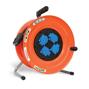 Удлинитель силовой на катушке 4х30м с заземл. 16А IP44 У16-046 термо КГ 3х2.5 розетки с защ. крышкой UNIVersal 9633327