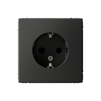 Розетка ArtGallery 16А с заземл. защ. шторки механизм базальт SE GAL001445