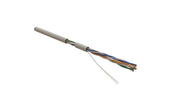 Кабель витая пара U/UTP кат.5e 4х2х24AWG solid PVC UUTP4-C5E-S24-IN-PVC-GY-305 сер. 305м (м) Hyperline 41903