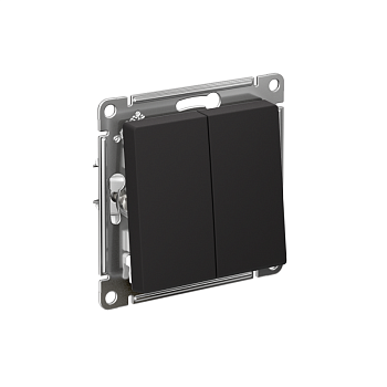 Механизм переключателя проходного 2-кл. СП AtlasDesign 10А IP20 (сх. 6/2) 10AX карбон SchE ATN001065