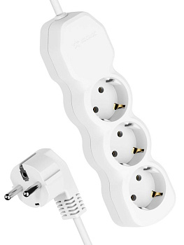 Удлинитель 3х3м с заземл. 10А IP20 ПВС 3х0.75 Космос YKsm3m-3g-Z(10A)P