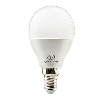 Лампа светодиодная RS LED G45 E14 6W 220-240V 4000К 6Вт шар 600лм Ra 90 Русский Свет 15010445051 Лампа светодиодная RS LED G45 E14 6W 220-240V 4000К 6Вт шар 600лм Ra 90 Русский Свет 15010445051
