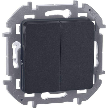 Механизм выключателя 2-кл. Inspiria 10А IP20 250В 10AX антрацит Leg 673623